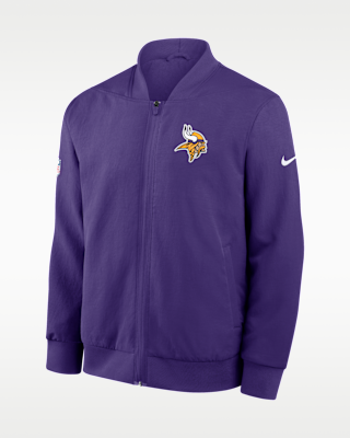 Minnesota Vikings Sideline Men's Nike NFL Full-Zip Bomber Jacket
